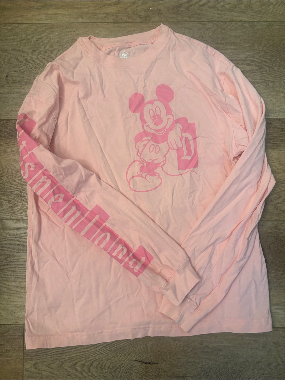 Disney Light Pink Mickey Mouse Long Sleeve Tee
